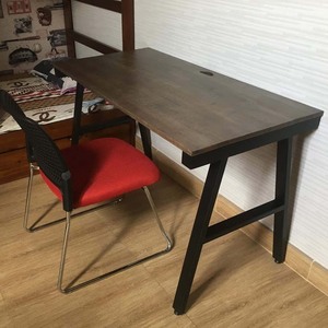 AConcept HBAC003 140x60 Minimalist Design Steel L-Shaped <b>Work</b> <b>Desk</b> with Assembled Metal Legs for Office or Bedroom Use - Product Image 6