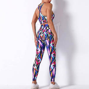 Ropa Deportiva para Gimnasio, Conjuntos de Yoga Sublimados para Mujer, Nuevo Estilo Informal, Conjunto de Yoga Sublimado para Mujer, Conjunto de Yoga de Talla Personalizada - Product Image 2