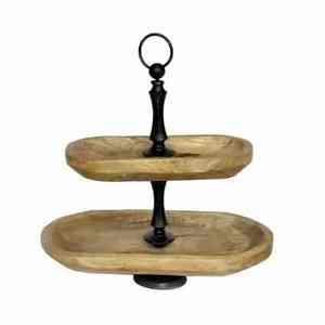 Soporte de pastel de madera de estilo único, artículo de decoración para el hogar y la cocina, soporte de pastel de diseño de madera elegante, accesorios de cocina - Product Image 4