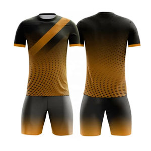 Uniformes de fútbol impresos al por mayor, camisetas de fútbol personalizadas, kits deportivos transpirables de poliéster de secado rápido, uniformes de torneo de fútbol - Product Image 3