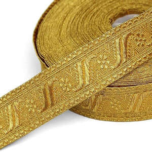New Arrival Wholesale French Gold Lace <b>Braid</b> and Fringes OEM Ceremonial Gold <b>Braided</b> Lace Custom Bulk Quantity Lace <b>Braid</b> - Product Image 2