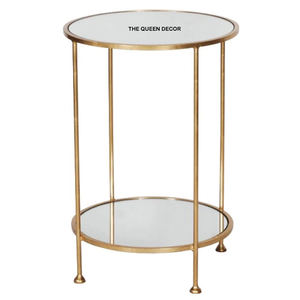 <b>Metal</b> <b>Side</b> <b>Table</b> Gold and <b>Black</b> Plated <b>Side</b> Coffee <b>Table</b> Greatest Quality Round Shape <b>Metal</b> Indoor <b>Side</b> <b>Table</b> for Furniture - Product Image 6