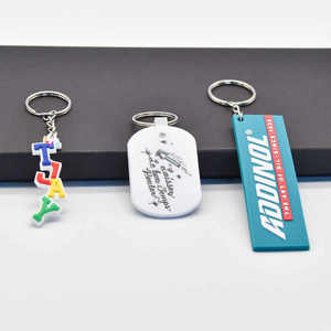 New Design Soft <b>PVC</b> and Silicone Keychain Personalized Leather Wrapped Metal <b>Key</b> Ring Custom Logo Rubber Keychains - Product Image 3