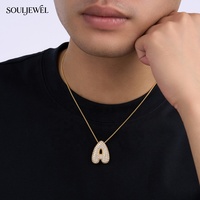 Collier pendentif lettre initiale Z en moissanite Souljewel, couleur D, VVS, argent sterling 925 plaqué rhodium, certifié GRA, alphabet
