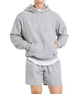 Sweat à capuche en coton lourd sans ficelle pour hommes de haute qualité personnalisé polaire Vintage lavé broderie Boxy Fit ODM pull d'hiver - Product Image 5