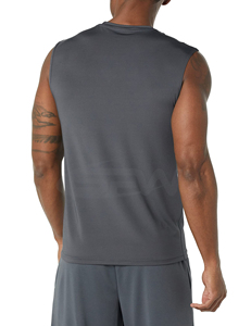 Men Cotton Spandex Tank Top Slim Fit <b>Stretch</b> Sleeveless Undershirt Quick Dry Breathable Fabric Designed Casual Layering Front - Product Image 2