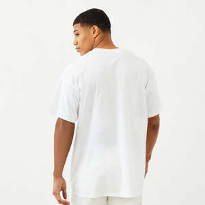 T-shirt oversize pour homme, style streetwear tendance, haut décontracté avec logo sur le devant, tissu 100% coton, respirant, écologique, séchage rapide - Product Image 2