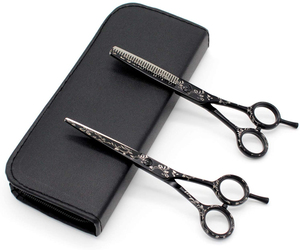 Home Use Hair Hairdressing Scissors <b>Barber</b> Kit 2 Pcs Thinning Cutting Scissor <b>Barber</b> Haircut <b>Set</b> - Product Image 1