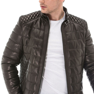Venta caliente buena calidad cómodo hombres chaquetas de cuero hombres ropa Slim Fit moda ropa chaqueta de cuero para niños para la venta - Product Image 4
