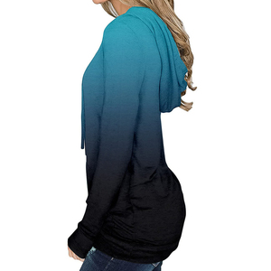 Meilleur prix Sweats à capuche pour femmes 100% coton Séchage rapide Respirant Streetwear Hiver Bonne édition Front Lined Imprimé - Product Image 5