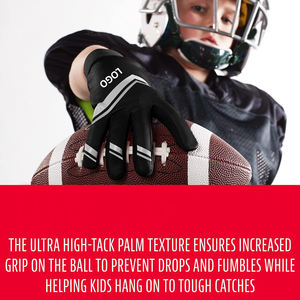 Produit chaud Gants récepteurs de sport antidérapants confortables Poignées Meilleure performance Fermeture avec logo personnalisé pour les joueurs de football - Product Image 4