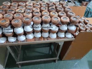 Sky Blue Wooden Aroma Diffuser Handmade Essential <b>Oil</b> and Bakhoor <b>Burner</b> for Home Fragrance and Relaxation Decor - Product Image 5