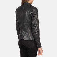 Vestes en cuir de mouton élégantes pour femmes, finitions brillantes, patchwork moderne, coupes motard, modèles longs, coton teint écologique