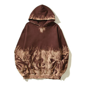 Venta al por mayor personalizado de alta calidad 100% algodón Tie-Dye Sudadera con capucha Streetwear logotipo personalizado sudaderas con capucha para hombres - Product Image 1
