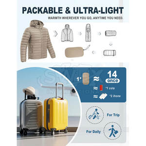 New Design Hooded Collar <b>Packable</b> Bubble Winter <b>Jackets</b> For Men Long Sleeves Full Zipper Men <b>Packable</b> Bubble Winter <b>Jackets</b> - Product Image 6