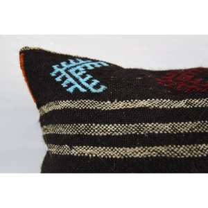 Laine noire tissée 16x16 pouces luxe Vintage motif géométrique écologique antidérapant coussin décoratif Portable literie utilisation au sol - Product Image 2