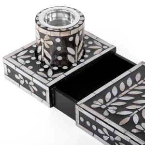 Brûleur d'encens élégant fait à la main en nacre avec boîte à tiroirs islamique Ramadan Kareem Decor & Eid Mubarak Celebration Gift Set - Product Image 4