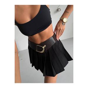 Ceinture élastique pour femme avec boucle dorée, ceinture pour veste, ceinture pour chemise, ceinture pour robe - Marron - Product Image 4