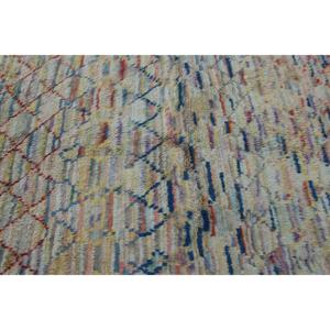 Alfombra Turca Vintage de 5.2x6.46 pies, Alfombra Azul Abstracta de Lana - Product Image 5