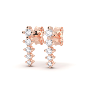 ชุดกระดุมเพชรแวววาวมีเสน่ห์0.26 CT moissanite ต่างหูออกแบบสายเพชรสำหรับเธอในสีทองและสีเงิน - Product Image 6