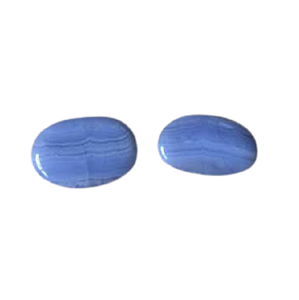 Pierres de palmier en dentelle bleue naturelle, pierres précieuses de guérison, boule de palmier sculpté, agate cristal, pierres de palmier en pierre - Product Image 2