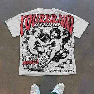 T-shirt unisexe 100% coton respirant avec logo à manches courtes pour hommes avec graphisme personnalisé imprimé graphique personnalisé - Product Image 4