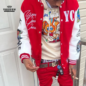 Nouvelle Veste Bomber Universitaire Premium en Chenille avec Broderie et Patchs, Style Letterman, Grande Taille pour Hommes, Veste de Baseball Collégiale, Service ODM - Product Image 4