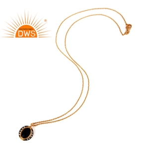 สินค้าขายดี925เงินสเตอร์ลิงสีทอง18K ชุบด้วยคอรันดัมสีฟ้าและอัญมณี CZ จี้อัญมณีผู้ผลิตเครื่องประดับชั้นดี - Product Image 4