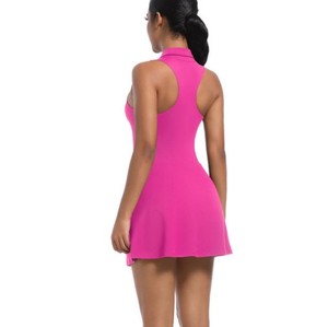 Ensemble de sport taille haute pour femme, robe et short coupe droite, grande taille, tenue de yoga imprimée 100 % coton respirant et écologique - Product Image 4