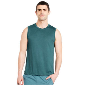 Camiseta sin mangas atlética de alta calidad para hombre, camiseta de entrenamiento sin mangas de tela suave de algodón y poliéster, ropa de gimnasio con logotipo personalizado, camiseta sin mangas para hombre - Product Image 1