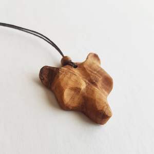 COLLIERS HANEMADE POUR FEMMES HOMMES NATUREL GRAND BOHO TRIBAL SONO BOIS Pendentif sur cordon réglable Collier fait main - Product Image 1