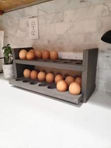 Appelé PORTE-OEUFS EN BOIS DE HAUTE QUALITÉ POUR LA CUISINE DE LA FERME et le marché Plateau à œufs pour ustensiles de cuisine Keed Egg Safe - Product Image 4