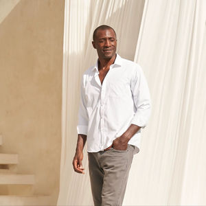 BEAM Smoking pour homme à col en V, manches longues, boutons recouverts, 40% Coton 60% Polyester, 220 grammes, formel d'été, anti-humidité - Product Image 5