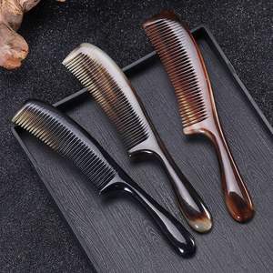Peigne en corne de buffle fabriqué à la main personnalisé de haute qualité outil de coiffure écologique de l'Inde - Product Image 3