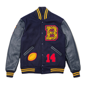 Vestes pour hommes en laine avec logos brodés Vestes Letterman personnalisées Veste universitaire en cuir et laine de haute qualité - Product Image 2