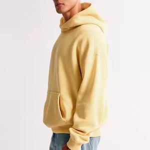 Sudaderas con capucha personalizadas Streetwear Oversized Cotton Fleece Men Cropped Boxy Fit Zip Up Hoodie Drop Shoulder - Product Image 6