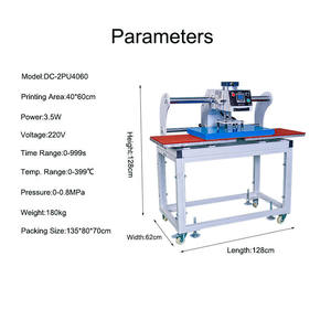 Nueva Máquina de Prensa de Calor Semiautomática Neumática de Doble Estación 16x24 para Camisetas, Impresora Plana AC 220V - Product Image 2