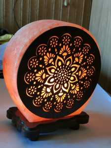 Buddha Himalayan pink Salt with <b>Dimmer</b> Cord and Bulb - Product Image 5