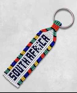 Porte-clés en perles de zoulou d'Afrique du Sud - Product Image 2