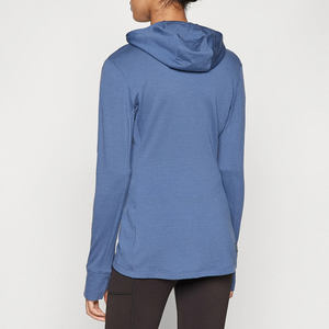 Vente Flash : Sweat à Capuche Zippé pour Femme de Haute Qualité, 100% Coton Respirant, Manches Longues, Col Roulé Contrastant, Coupe Courte - Product Image 3