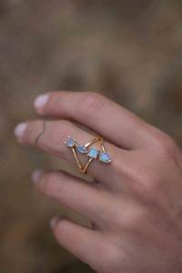 Stylish Mix Shape Rainbow Labradorite Gemstone <b>925</b> Solid Sterling <b>Silver</b> <b>Ring</b> Rainbow Gemstone Fine Jewellery <b>Silver</b> <b>Ring</b> - Product Image 4