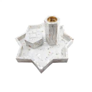 Royal Look Mother of Pearl and Resin Bakhtoor <b>Burner</b> Moon Shape Tray Box at Reasonable Rate by Indian Manufacturer - Product Image 3