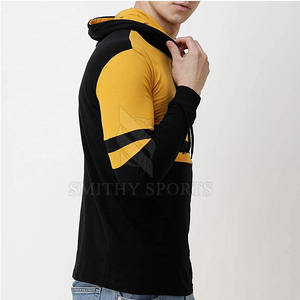 100% coton hommes décontracté pull à capuche manches longues impression solide à la mode col à capuche vêtements de rue pour le printemps hiver - Product Image 5