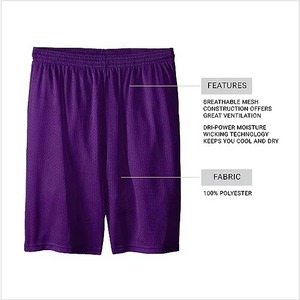 Pantalones cortos para correr de malla para hombre de primera calidad con cintura elástica para entrenamiento deportivo y comodidad informal - Product Image 2