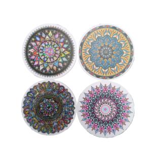 Round Shaped Acrylic Drink Coasters for Home and Office Use Crystal <b>Clear</b> Design to Protect Surfaces from Moisture and Stains - Product Image 5