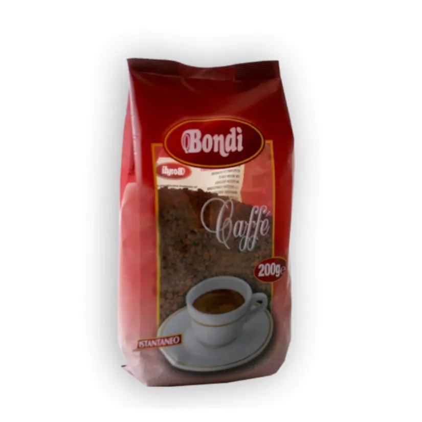 Premium Italian quality Agglomerated Instant Coffee 200g pack Caffe Bondi for large-scale distribution supermarket
