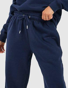 Vente chaude hommes femmes français Terry à capuche évasé survêtement pantalon survêtement ensembles fermeture éclair survêtement survêtement avant Logo pour l'hiver - Product Image 5