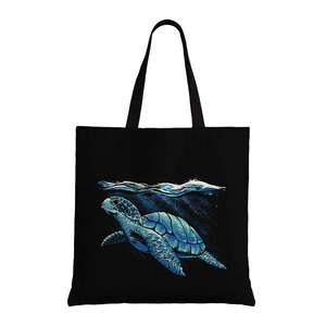 Blue Turtle Ocean Theme Tote <b>Bag</b> Eco-Friendly <b>Straw</b> with Zippered Closure Zippered and Open Closure Options for Summer Spring - Product Image 6