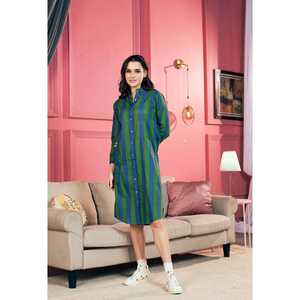 Robe chemise en popeline à rayures Azure - Product Image 6