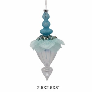 Adornos Navideños de Cristal Soplado a Mano en Tonos Pastel, Clásicos en Rosa y Verde Agua, Adornos para Árboles de Navidad - Product Image 5